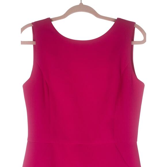 Lucy Paris Hot Pink Sleeveless Bodycon To Knee Fitted Event Career Dress Size M - Picture 2 of 9